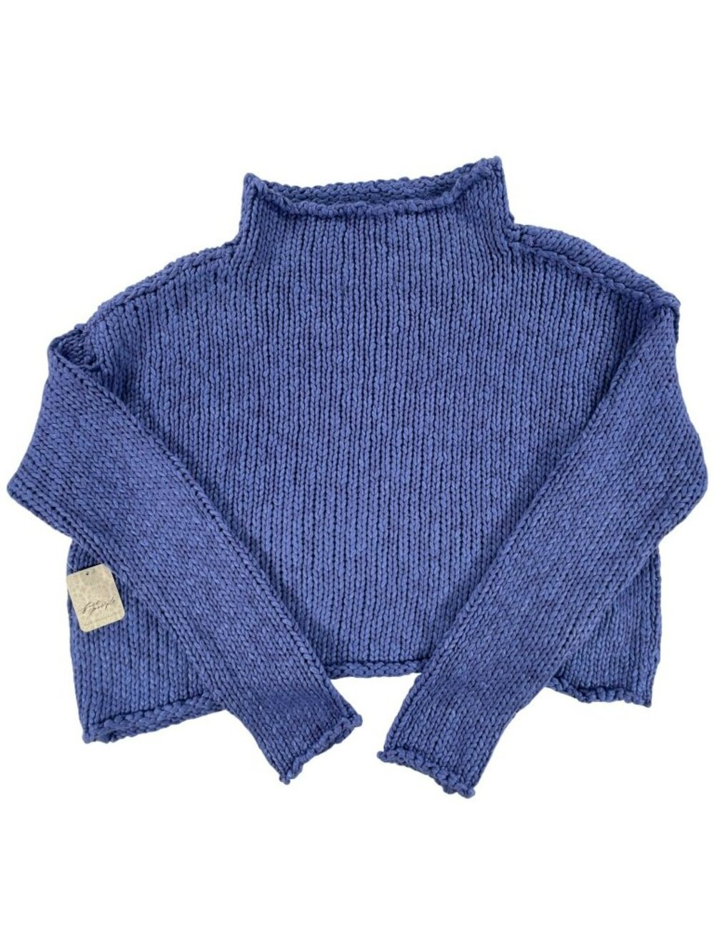 Free People Opal Rolled Neck Long Sleeve Knit Sweater Top Women's Size L $99 NEW